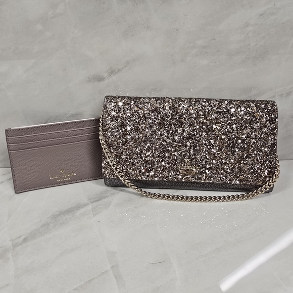 Kate Spade Sparkle Evening Clutch And Card Holder - Picture 4 of 11